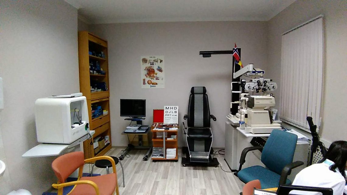 Undersøkelsesrommet på Low Vision senteret.